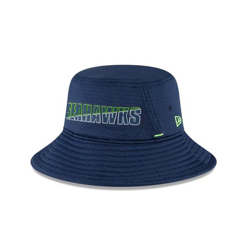 NFL Seattle Seahawks Official Summer Sideline Stretch (BBO5218) - Blue New Era Bucket Hats